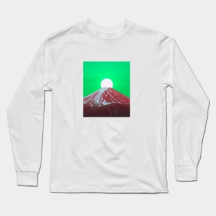 Mount Fuji Vaporwave Japan Long Sleeve T-Shirt